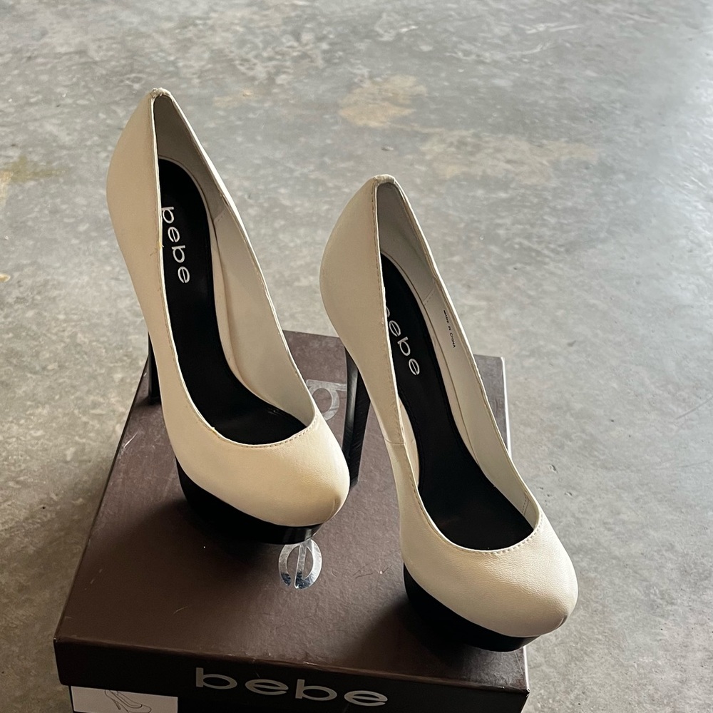 White with bell heels